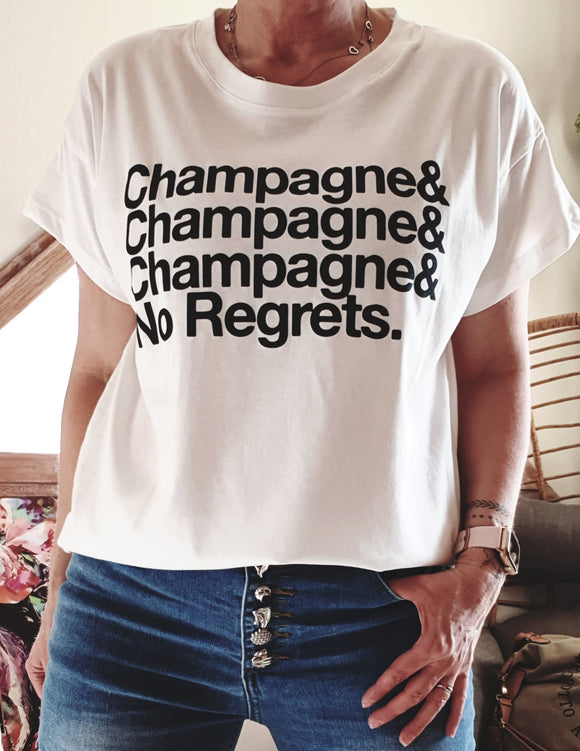 Tee-shirt Champagne No Regret !