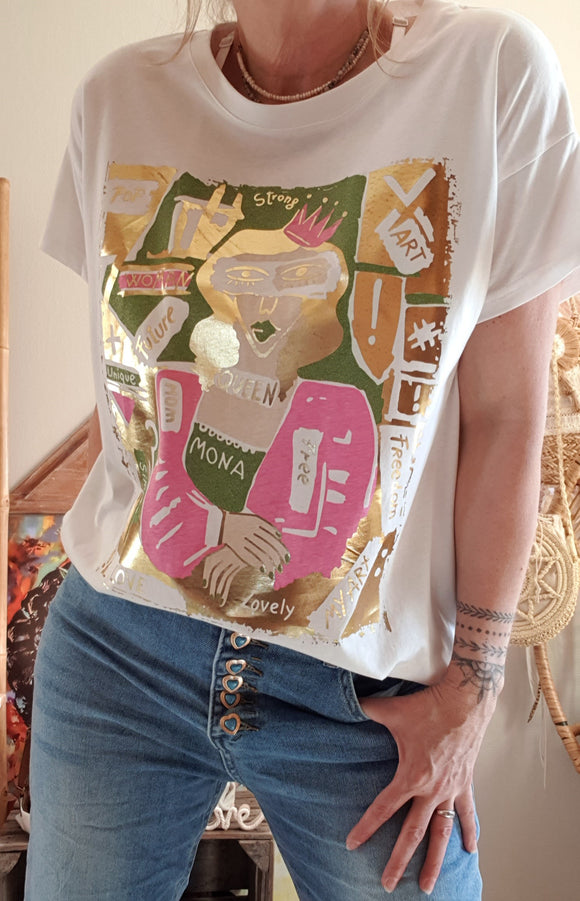 Tee-shirt Mona Queen Kaki